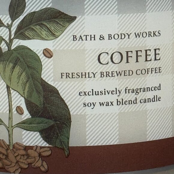 BBW Freshly Brewed Coffee (Coffee) Bath & Body Works 3 Wick Candle - Picture 3 of 10